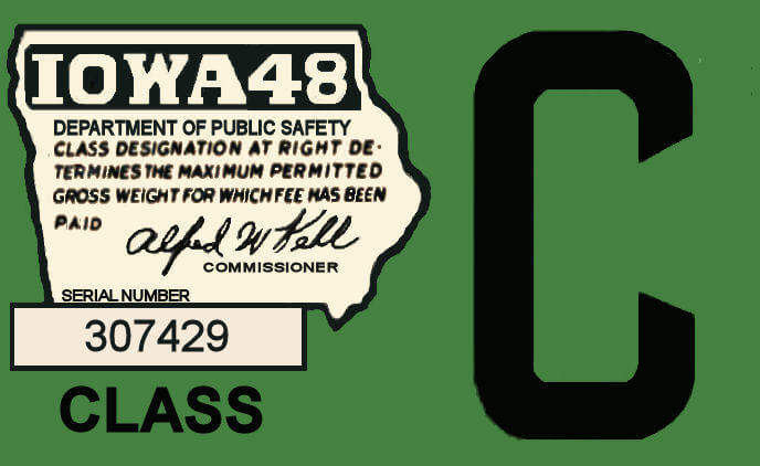 (image for) 1948 Iowa Truck (C) Registration Sticker